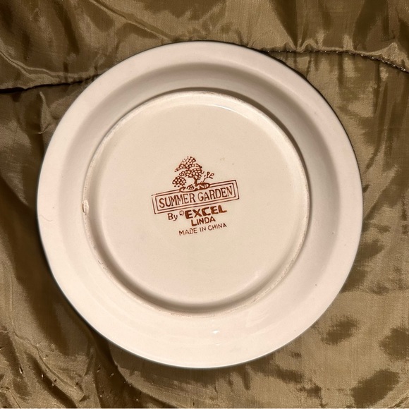 Vintage 1970’s Summer Garden by Excel Linda 7 inch plate with flowers - Picture 4 of 5